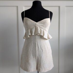 BCBGeneration Linen Blend Romper | Size 8 (fits 6) | New With Tags